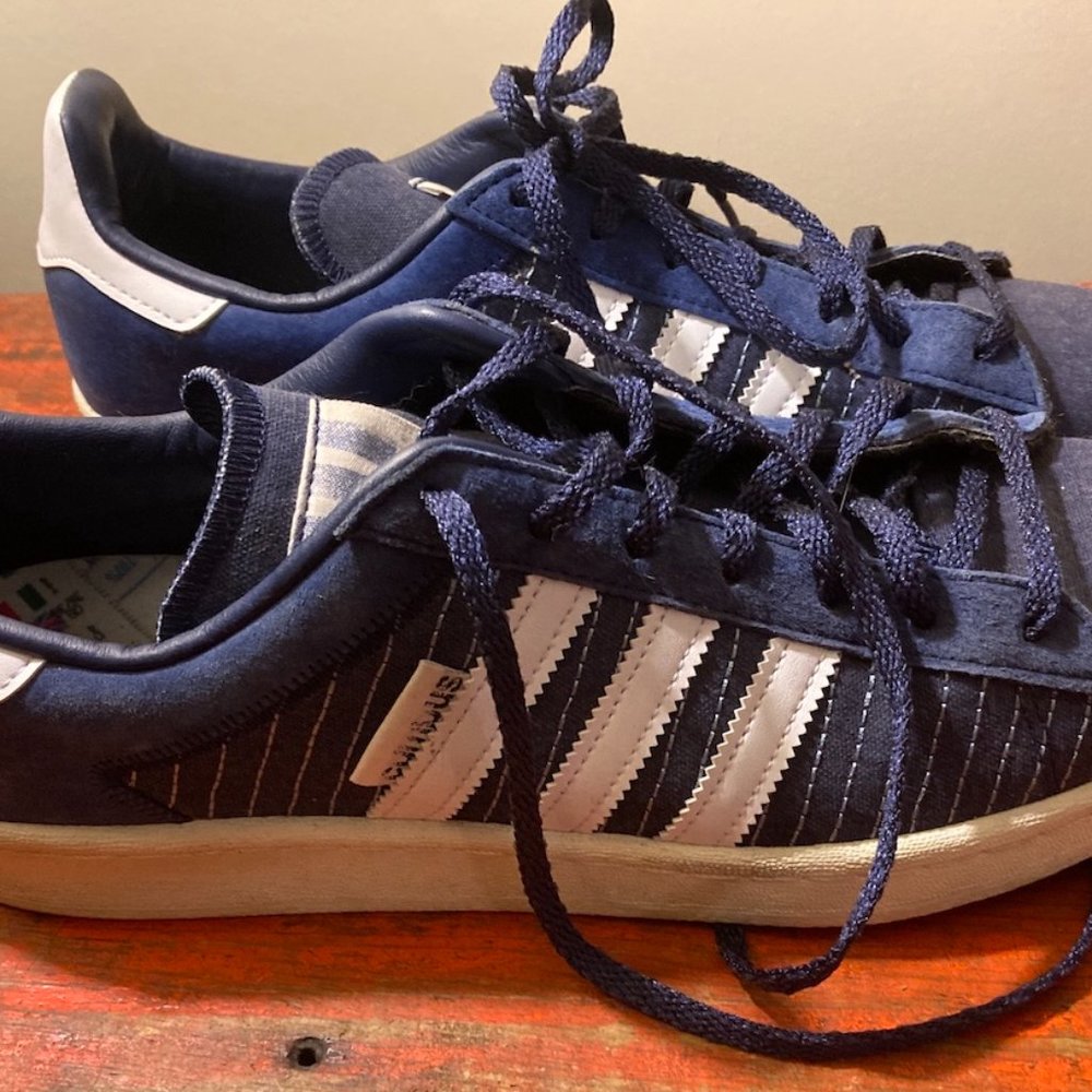Adidas Campus 80s 'Sashiko', denim white stiching. 11 1/2 men's